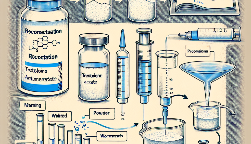 Reconstitution protocol for trestolone acetato