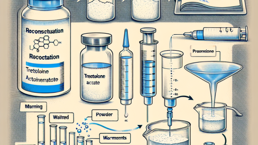 Reconstitution protocol for trestolone acetato