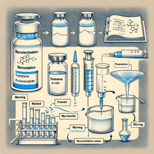 Reconstitution protocol for trestolone acetato