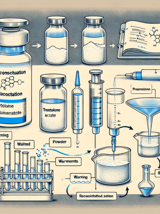 Reconstitution protocol for trestolone acetato